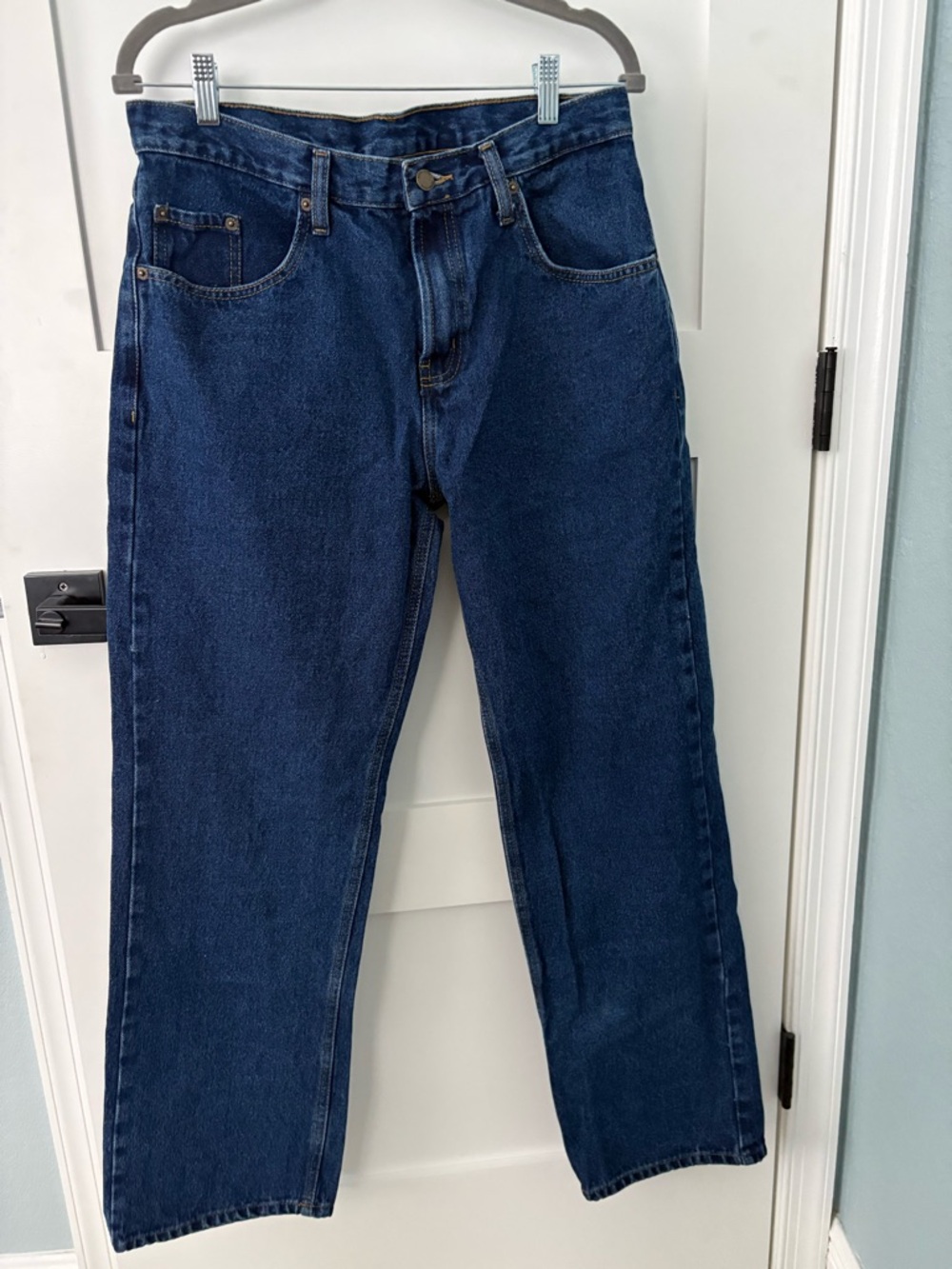 Men's Dark Blue Bootcut Jeans — Classic Everyday Fit